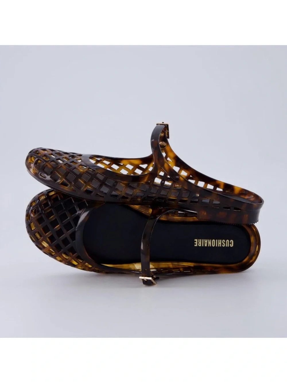 Cushionaire Women’s Tortoiseshell Mary Jane Flats